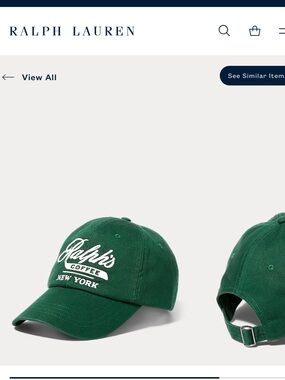 Ralph Lauren Ralph's Coffee Green Baseball Cap